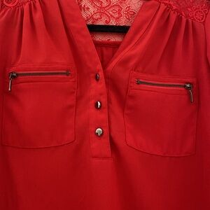 Hollywould Red Blouse